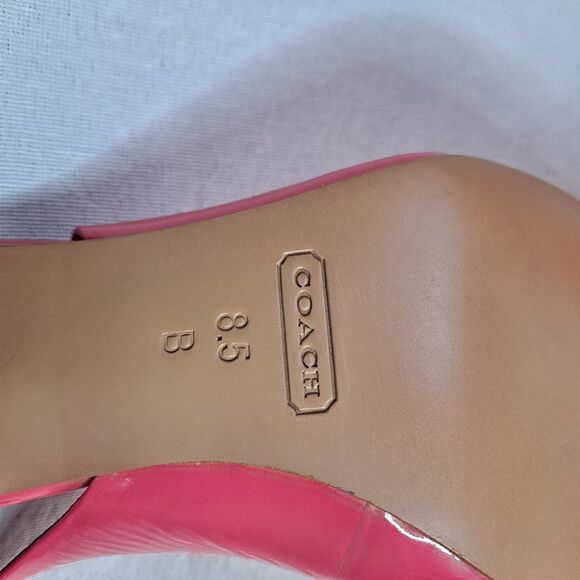 Coach Zarya Slingback Heels Womens 8.5B Pink Pointed Toe - Picture 10 of 14